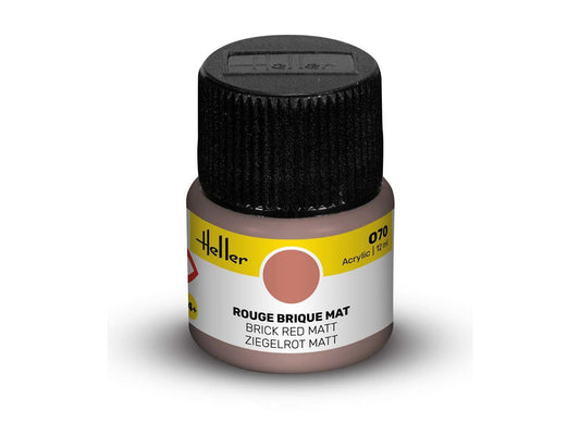 Heller 9070 070 Brick Red Matt Acrylic Paint 12ml
