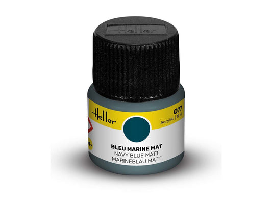 Heller 9077 077 Navy Blue Matt Acrylic Paint 12ml