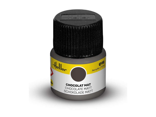 Heller 9098 098 Chocolate Matt Acrylic Paint 12ml