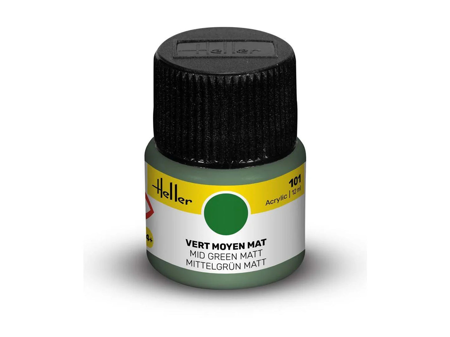 Heller 9101 101 Mid Green Matt Acrylic Paint 12ml