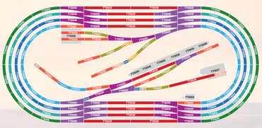 HORNBY TT:120 Medium Quad Oval Layout Track Set