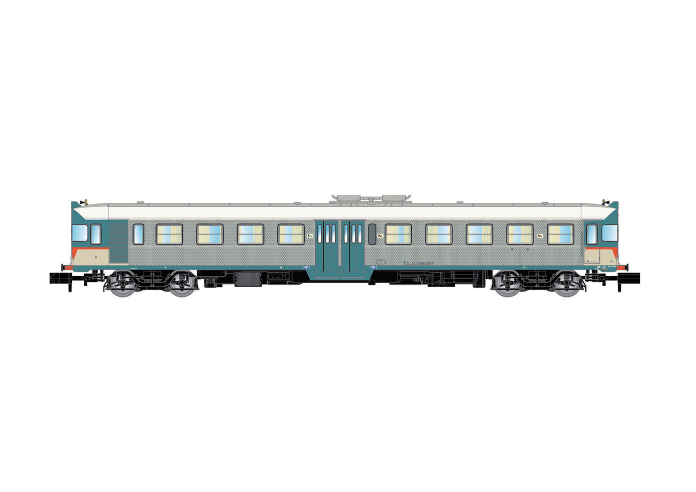 Arnold FS ALn668 1207 2 Car DMU Inox IV HIN2570 N Gauge