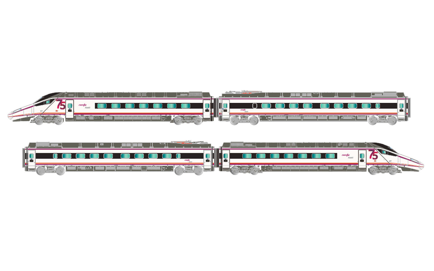 Arnold RENFE S-114 4 Car EMU 75th Anniversary VI HIN2578 N Gauge