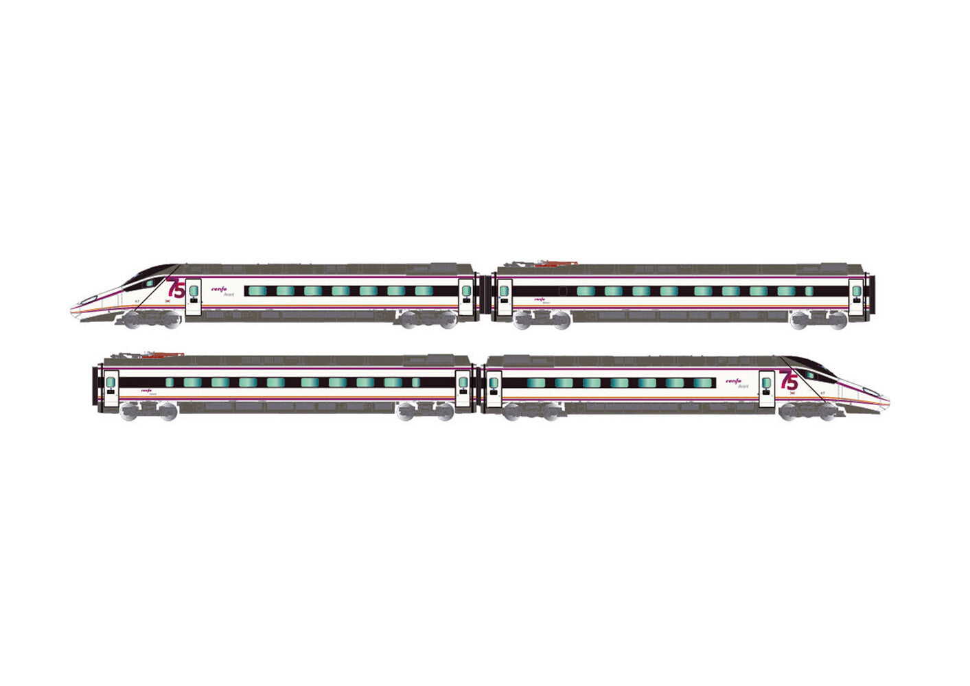 Arnold RENFE S-114 4 Car EMU 75th Anniversary VI (DCC-Sound) HIN2578S N Gauge