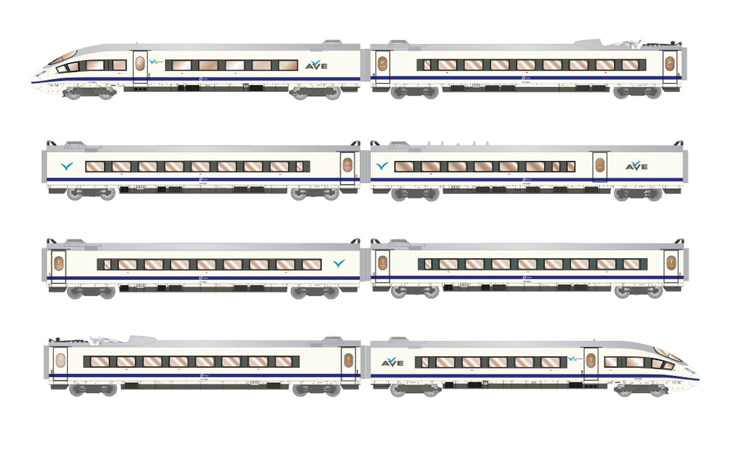 Arnold RENFE AVE S-103 8 Car EMU V N Gauge HIN2611