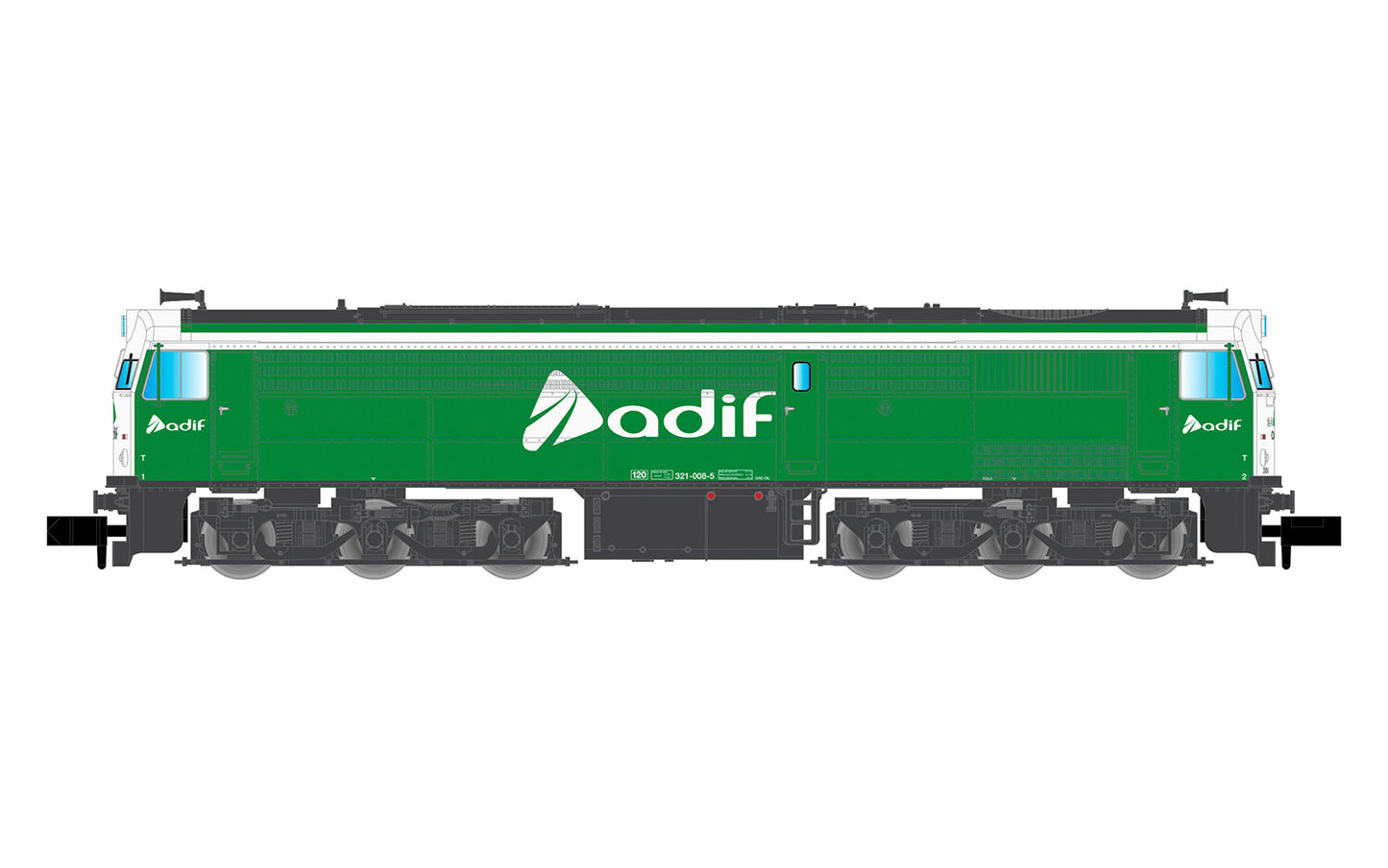 Arnold ADIF 321 Green/White Diesel Locomotive VI (DCC-Sound) N Gauge HIN2633S