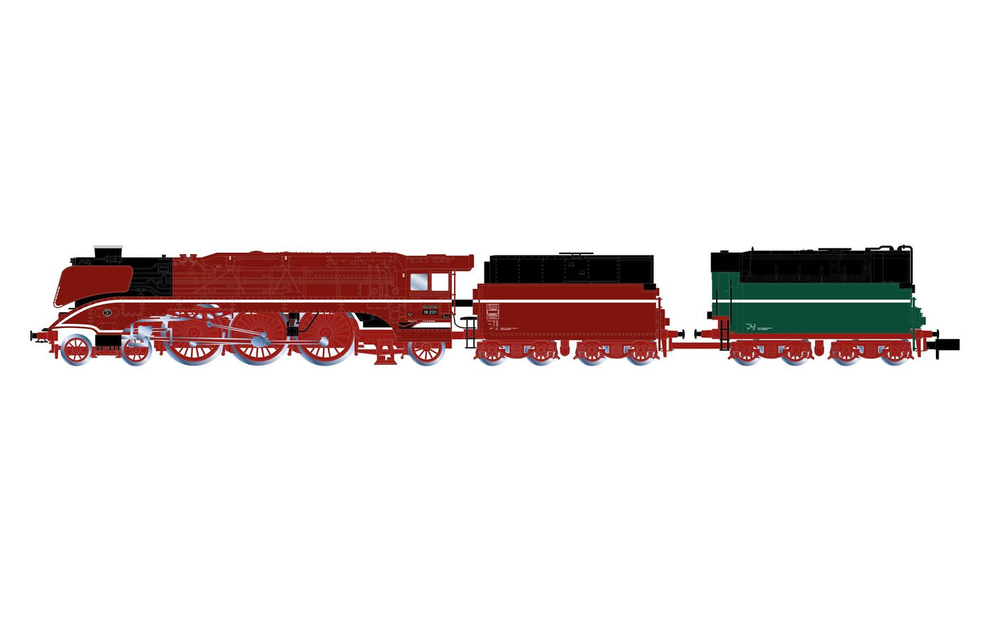 Arnold DR BR18 201 Fuel Tender Steam Locomotive V (DCC-Sound) HIN2664S N Gauge