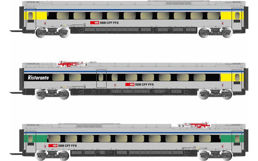 Arnold HIN3503  SBB ETR610 ex-Cisalpino Coach Set (3) VI N Gauge