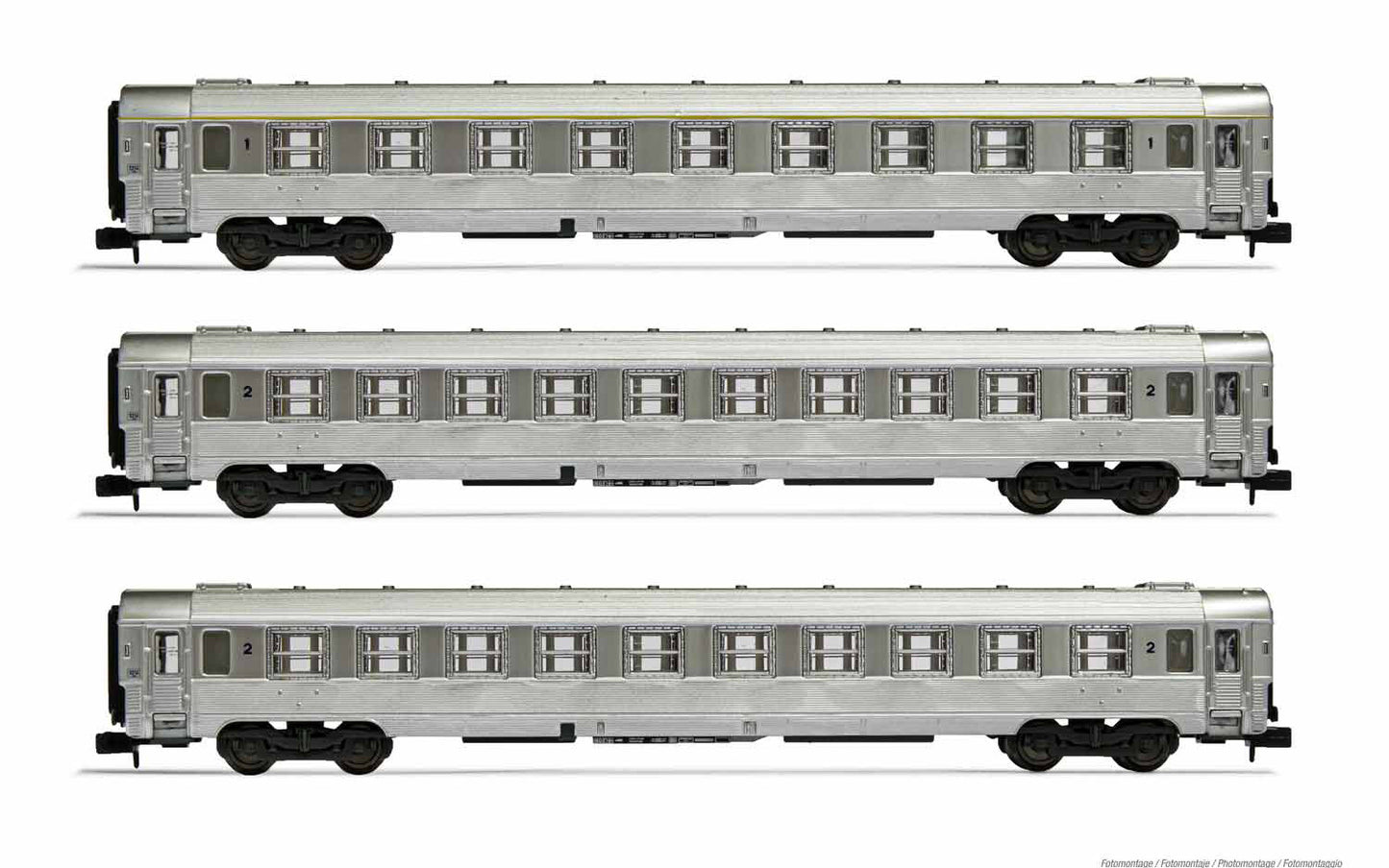 Arnold HIN4335 SNCF DEV Inox Coach Set (3) III N Gauge