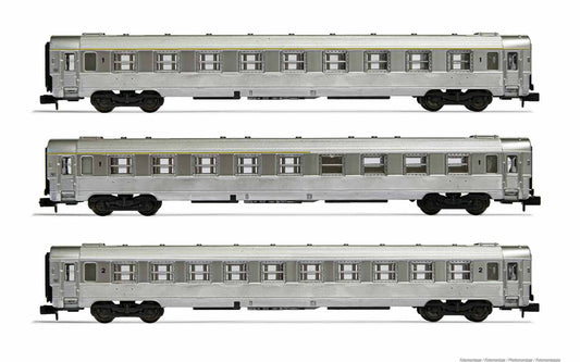 Arnold HIN4336 SNCF DEV Inox Coach Set (3) III N Gauge