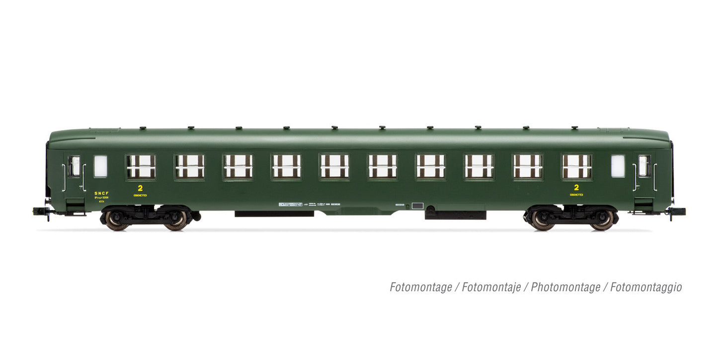 Arnold HIN4384 SNCF DEV AO Green Couchette Coach III N Gauge