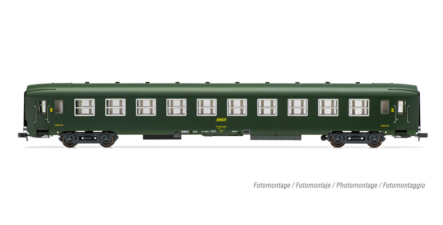 Arnold HIN4386 SNCF DEV AO Green w/Logo Coach IV N Gauge