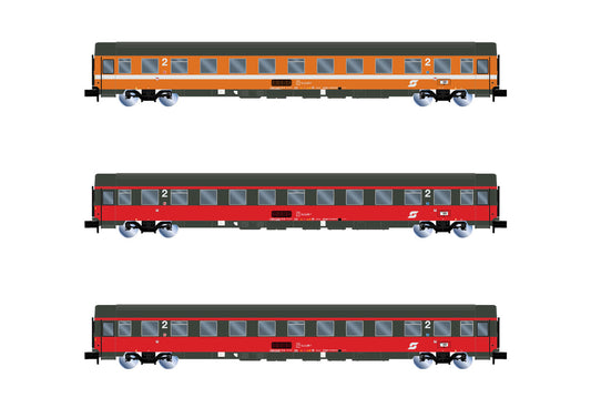 Arnold HIN4391  Eurocity Mozart Coach Set 2 (3) IV N Gauge