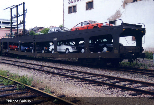 Arnold HIN4411  SNCF DD DEV66 Green w/Logo Car Transporter Set (2) IV N Gauge