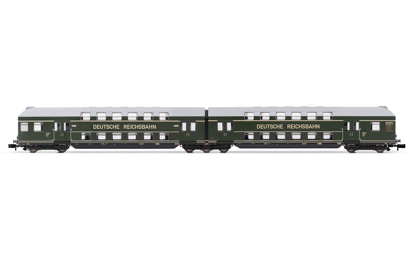 Arnold DR DB7 Bi-Level Coach Set (2) III N Gauge HIN4470