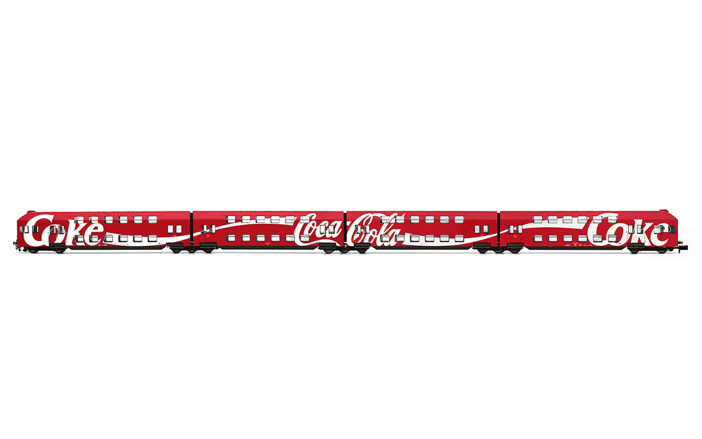 Arnold DBAG DBv Coca Cola Bi-Level Coach Set (4) IV N Gauge HIN4471