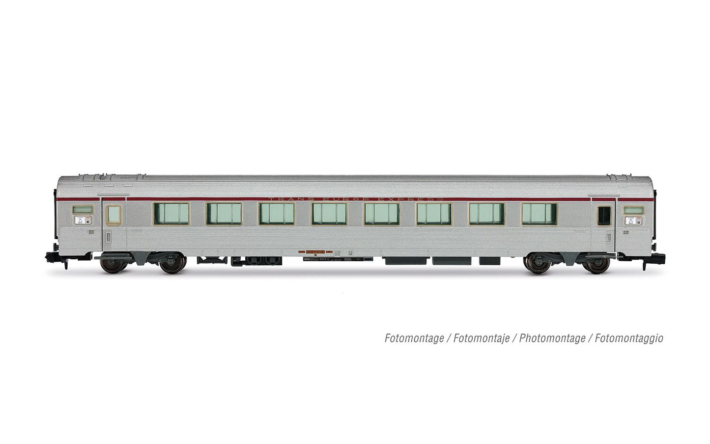 Arnold SNCF TEE Mistral Nice-Paris A8u 1st Class Coach Silver IV HIN4502 N Gauge