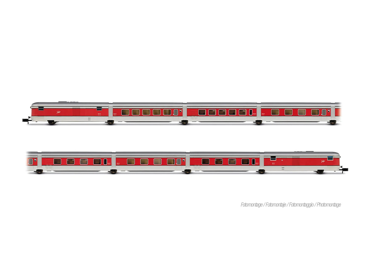 Arnold HIN4512 RENFE Talgo III RD Barcelona Talgo Coach Set (8) III N Gauge