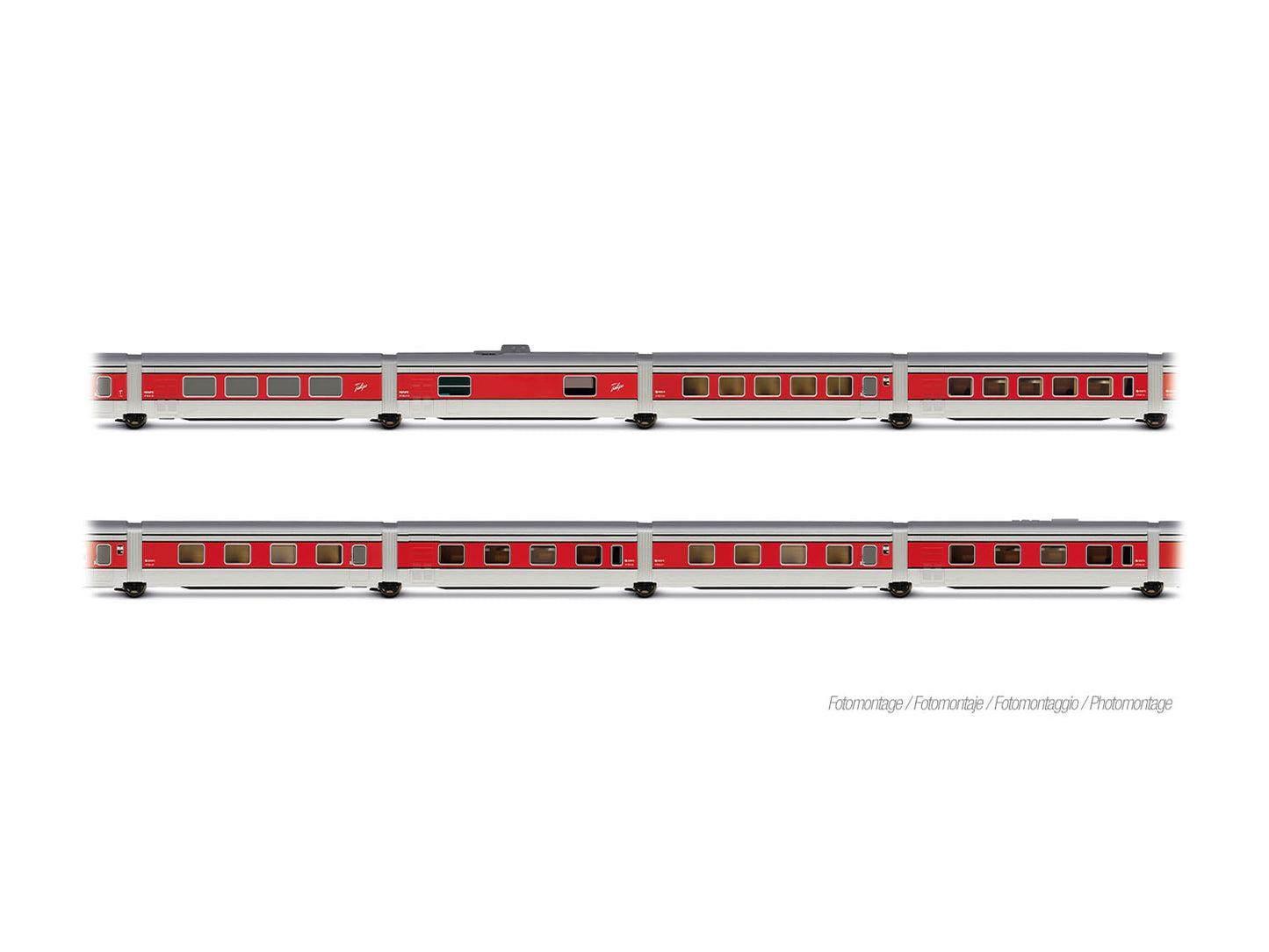 Arnold HIN4513 RENFE Talgo III RD Barcelona Talgo Coach Set (8) III N Gauge