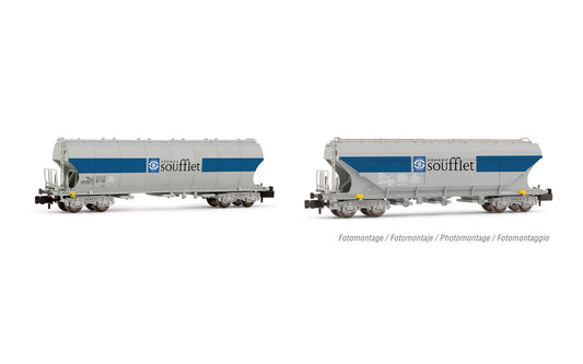 Arnold HIN6510 SNCF Soufflet Hopper Wagon Set (2) N Gauge