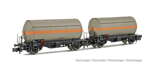 Arnold HIN6525  SNCF Algeco 2 Axle Gas Tank Wagon Set (2) IV N Gauge