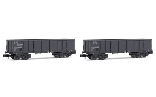 Arnold HIN6535  SNCF Eaos Gondola w/Scrap Load Wagon Set (2) IV N Gauge