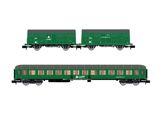 Arnold ADIF Coach & Wagon Set (3) VI HIN6576 N Gauge