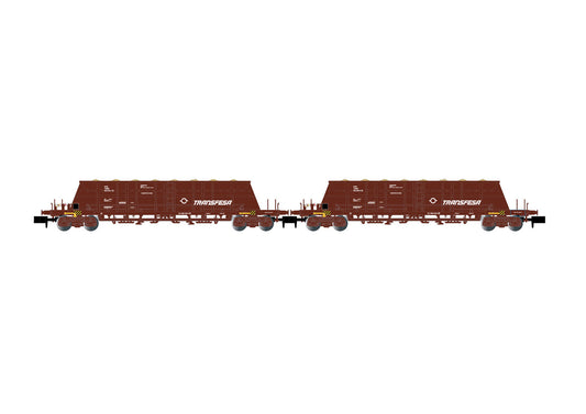 Arnold RENFE Faoos Bogie Hopper Transfesa Brown (2) IV HIN6617 N Gauge