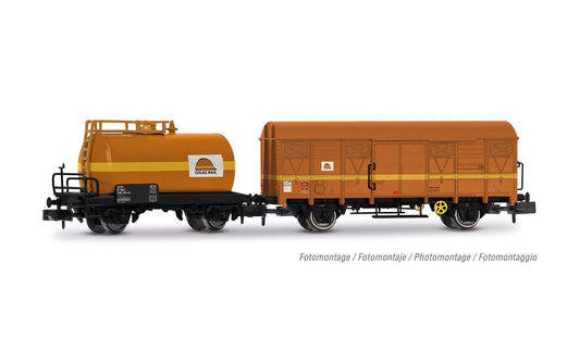 Arnold Colas Rail 2 Axle Tank/G4 Wagon Set (2pcs) V HIN6679 N Gauge