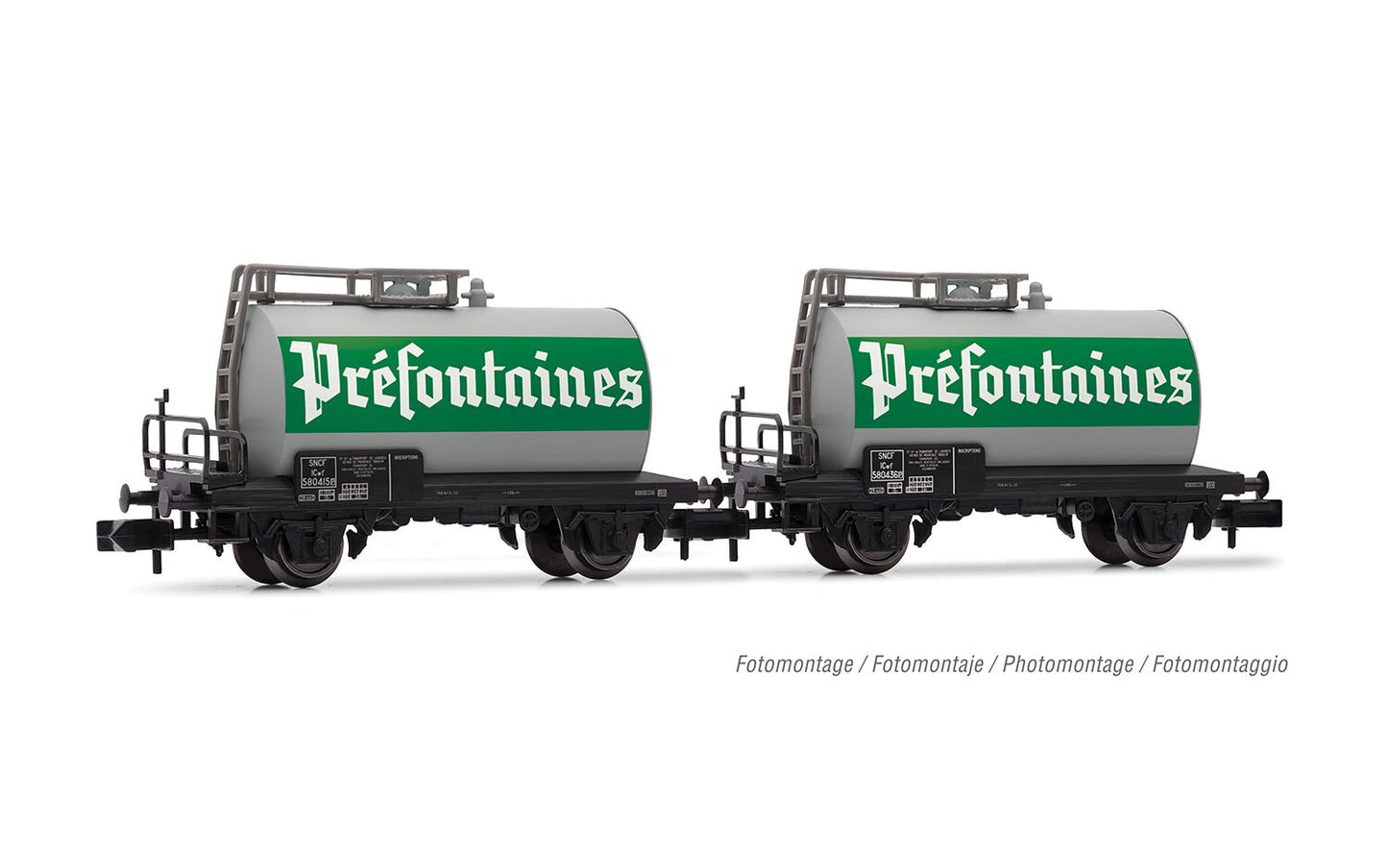 Arnold SNCF BYRRH 2 Axle Tank Wagon Set (2pcs) IV HIN6702 N Gauge