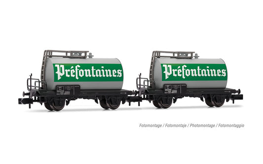 Arnold SNCF BYRRH 2 Axle Tank Wagon Set (2pcs) IV HIN6702 N Gauge