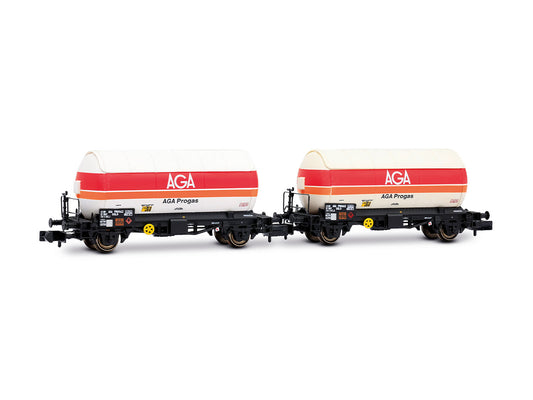 Arnold HIN6720 SNCF AGA Progas Gas Tank Wagon Set (2) IV N Gauge