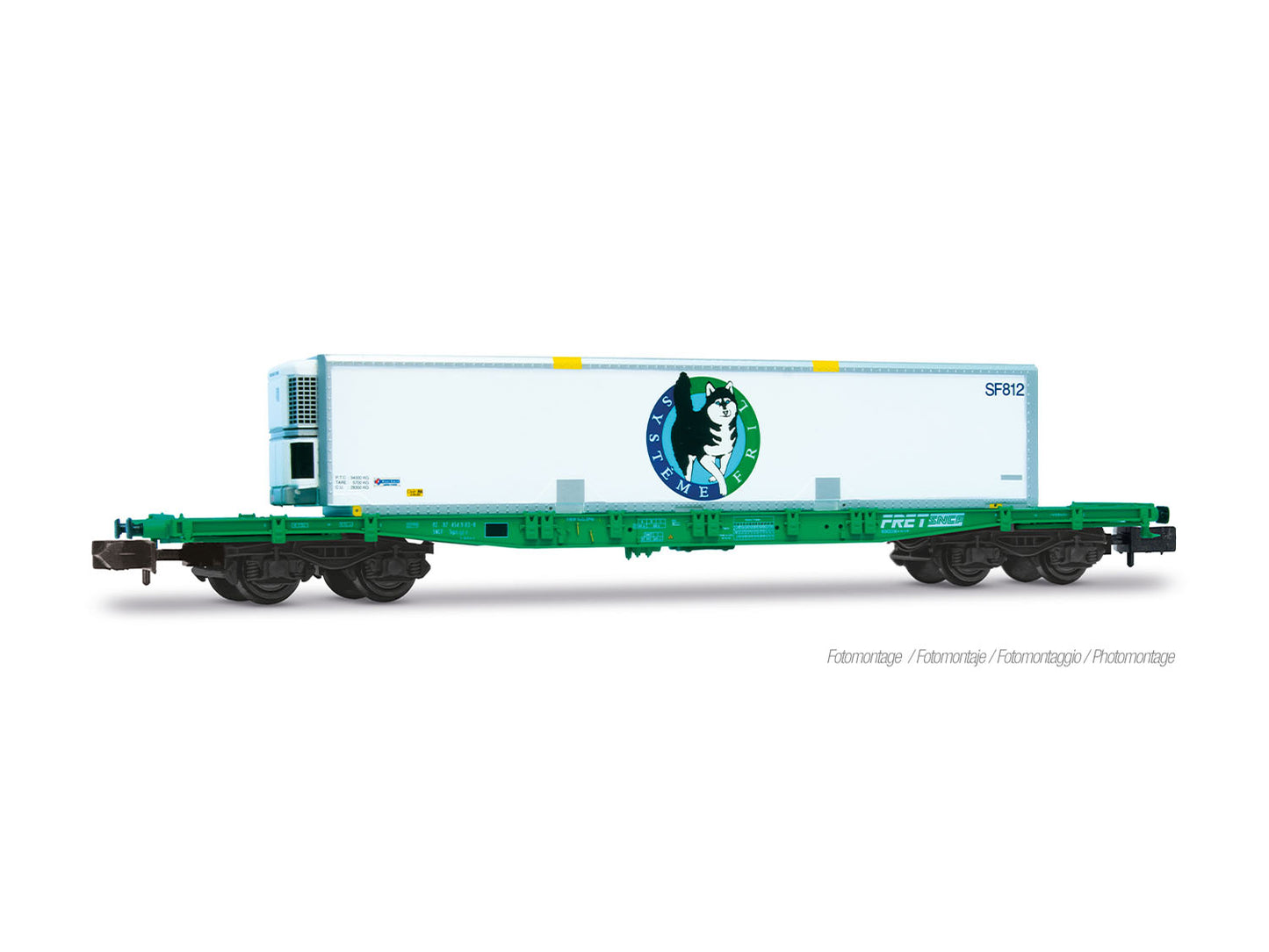 Arnold HIN6726 SNCF S70 Flat Wagon w/Systeme Fril Container Load V N Gauge