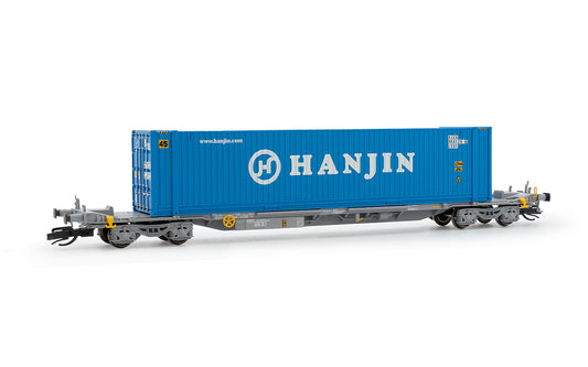 Arnold Touax Sffgmss Flat Wagon 45' Hanjin Container Load VI TT Gauge HIN9753