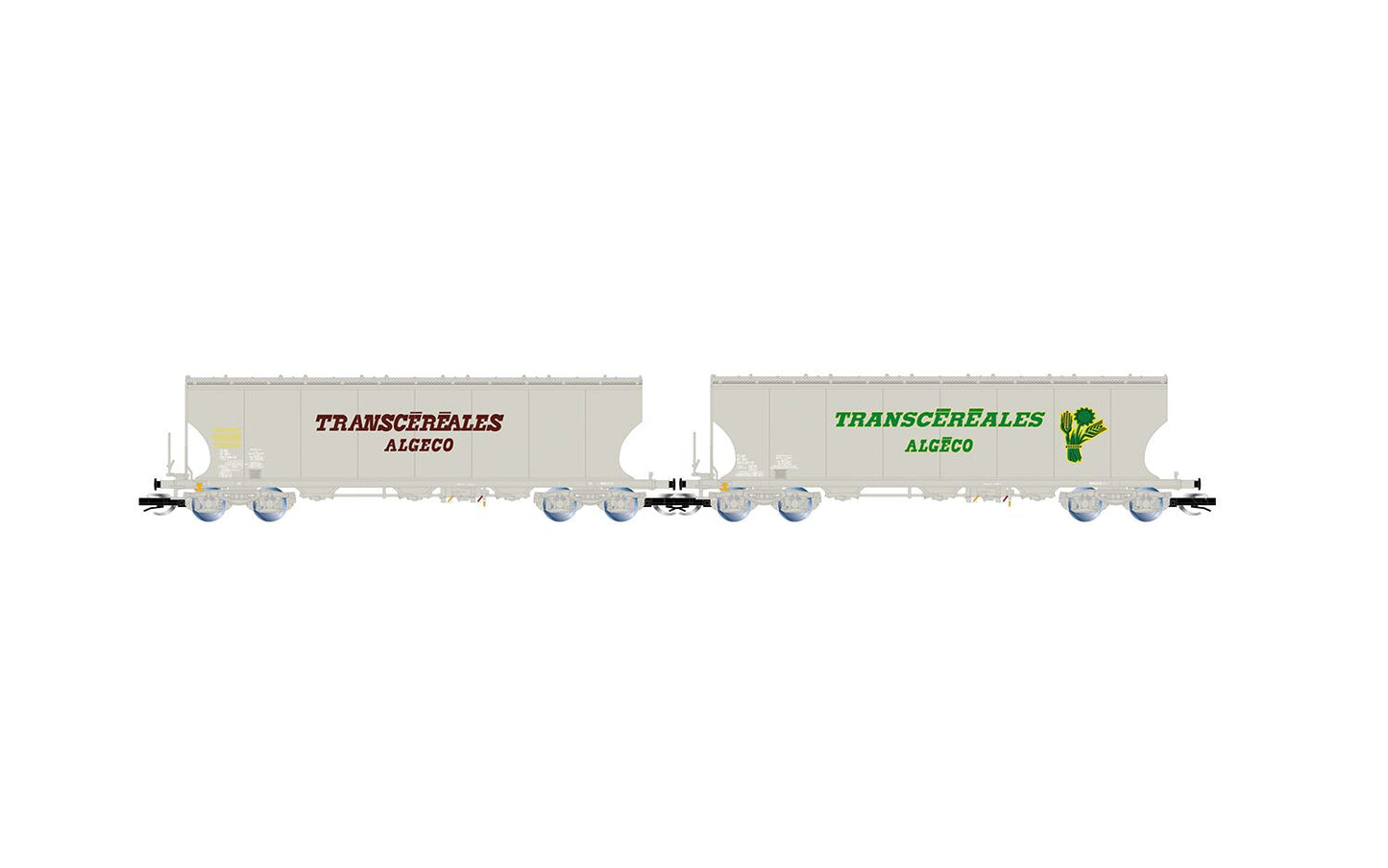 Arnold SNCF Transcereales-Algeco Cereal Hopper Wagon Set (2pcs) IV 9758 TT Gauge
