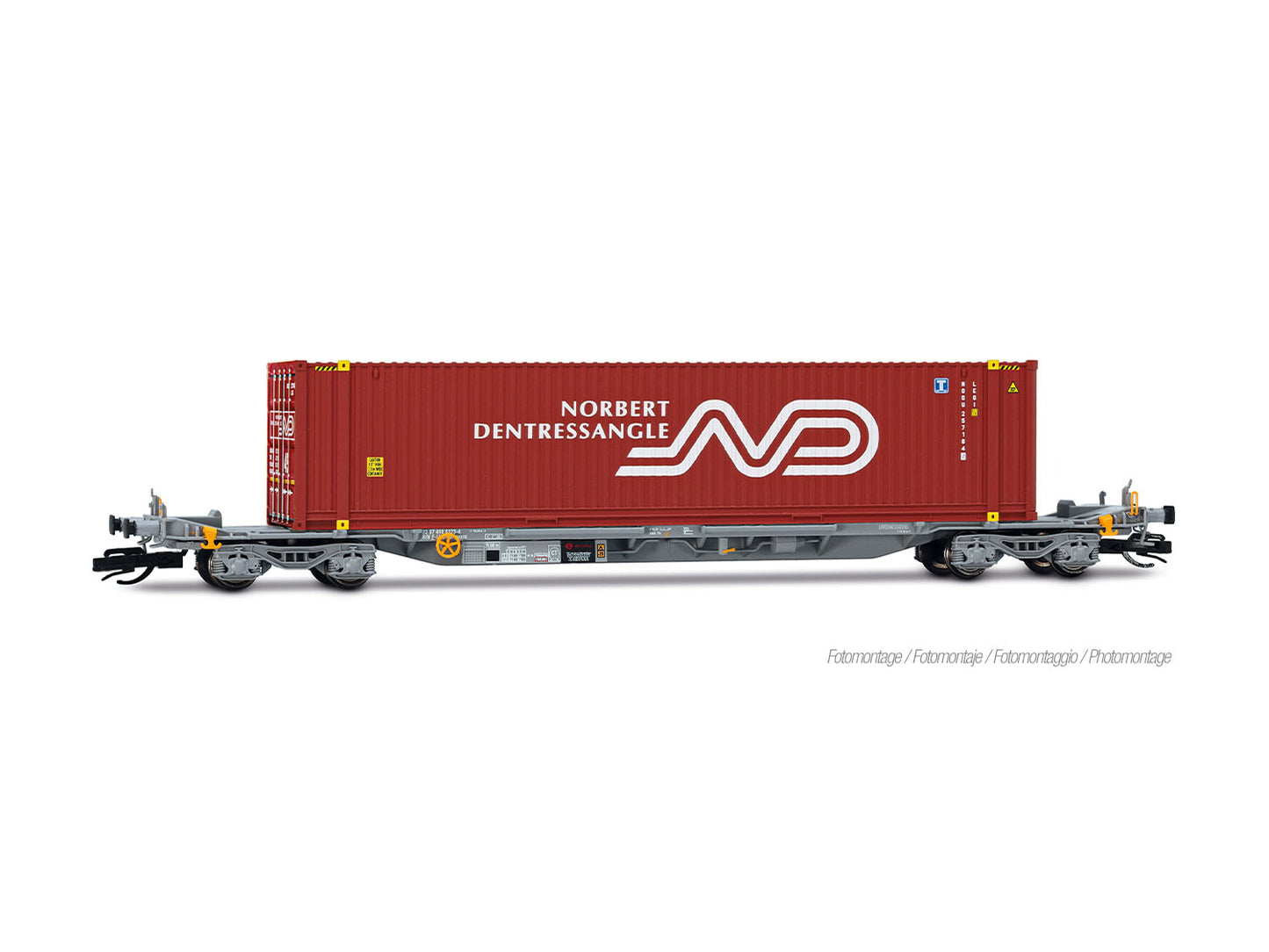 Arnold HIN9766 DBAG Flat Wagon w/Norbert Dentressangle Container Load VI TT