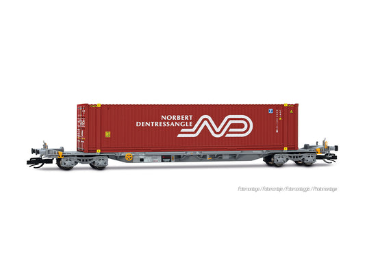 Arnold HIN9766 DBAG Flat Wagon w/Norbert Dentressangle Container Load VI TT