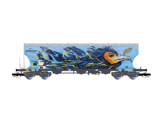Arnold HIN9775 ERSA Interfracht Round Sided Cereal Wagon w/Graffiti VI TT Gauge