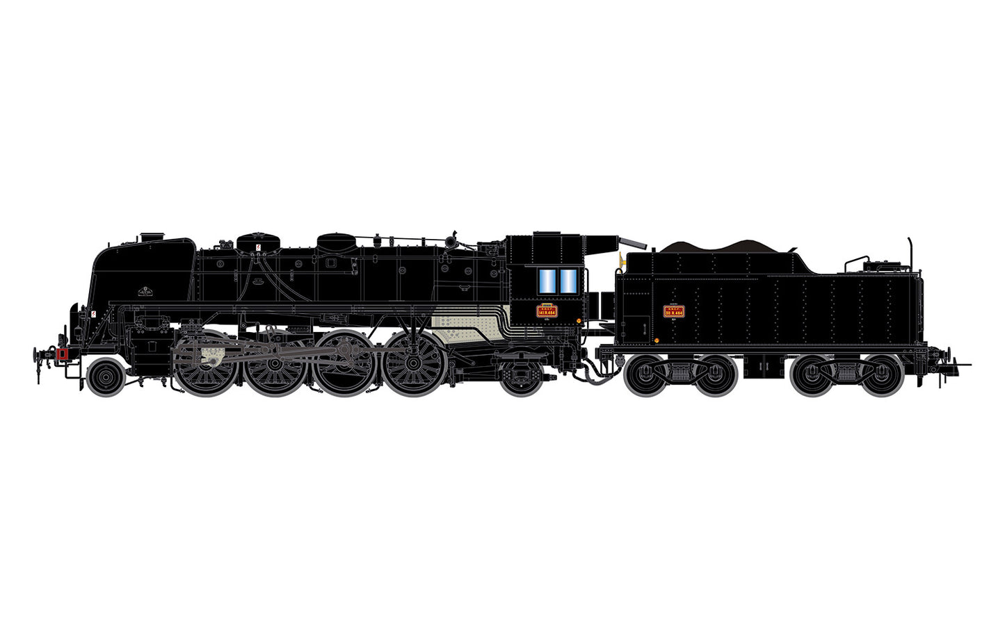 Jouef SNCF 141 R484 Steam Locomotive Black III HJ2431 HO Gauge