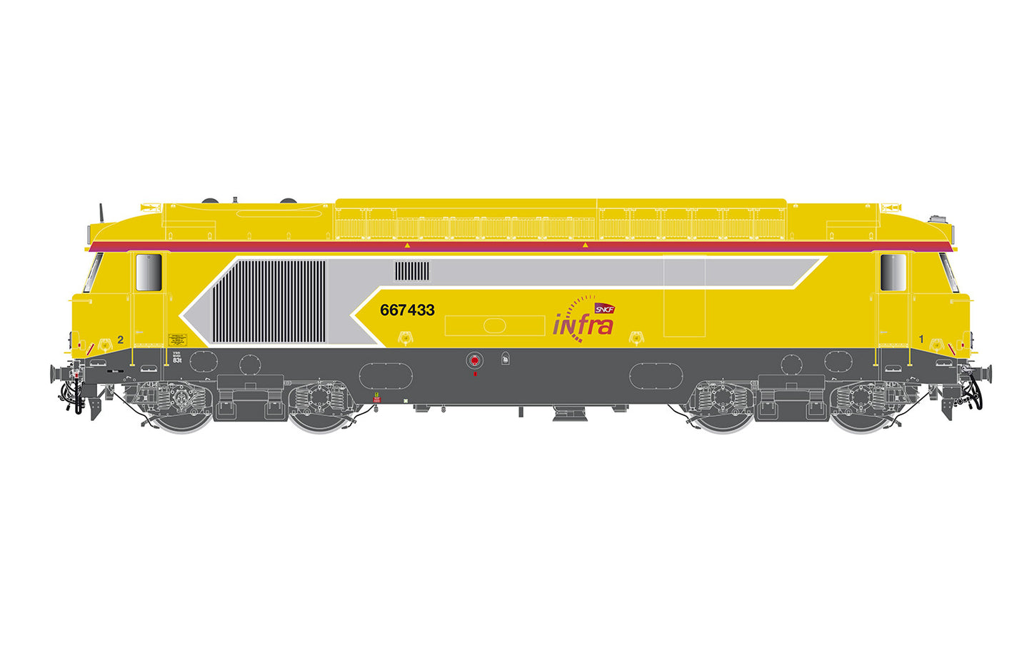 Jouef SNCF Infra BB 667548 Diesel Locomotive VI (DCC-Sound) HO Gauge HJ2465S