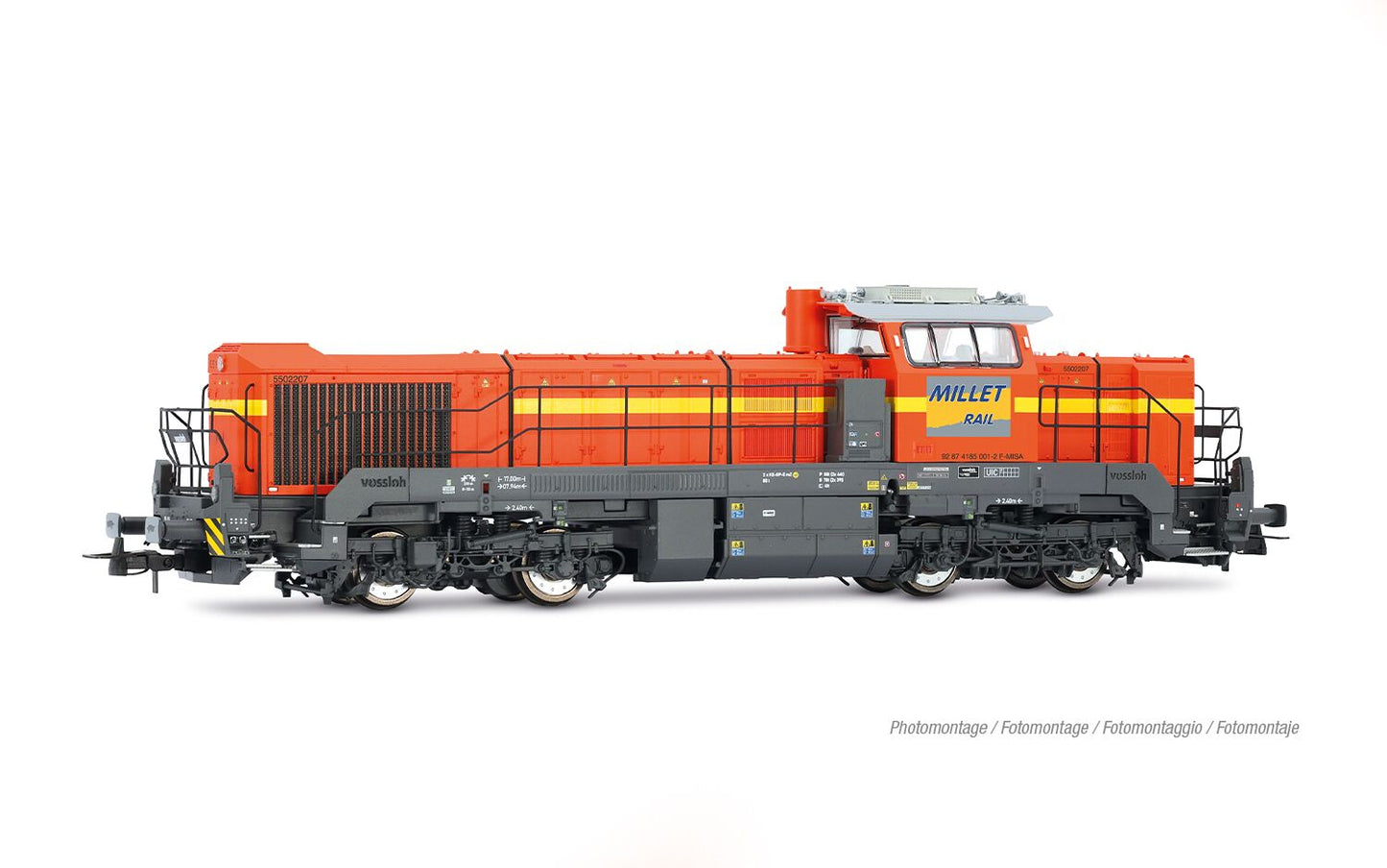 Jouef Millet Rail DE18 Diesel Loco Orange/Grey VI (DCC-Sound) HJ2472S HO Gauge