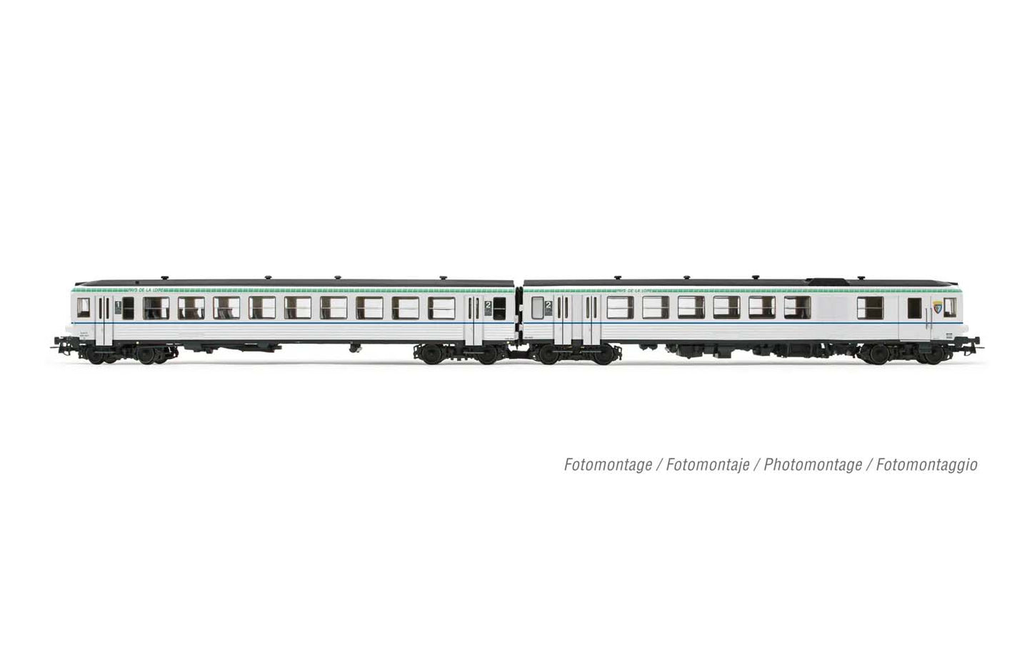 Jouef SNCF X4697 Diesel Railcar & Trailer Pays de la Loire V HJ2613 HO Gauge