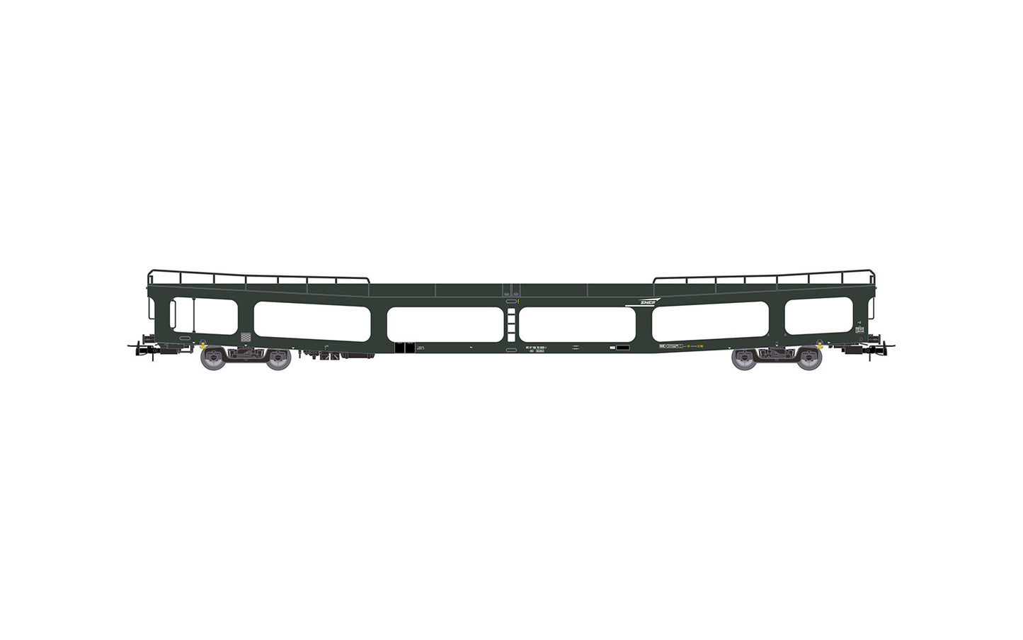 Jouef SNCF DD DEV66 Car Transporter Green Casquette IV HJ4188 HO Gauge