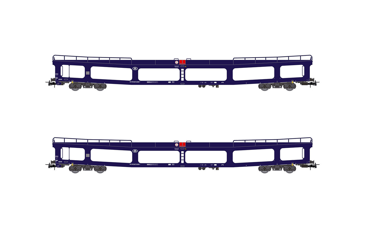 Jouef SNCB DD DEV66 Car Transporter Blue V HJ4190 HO Gauge