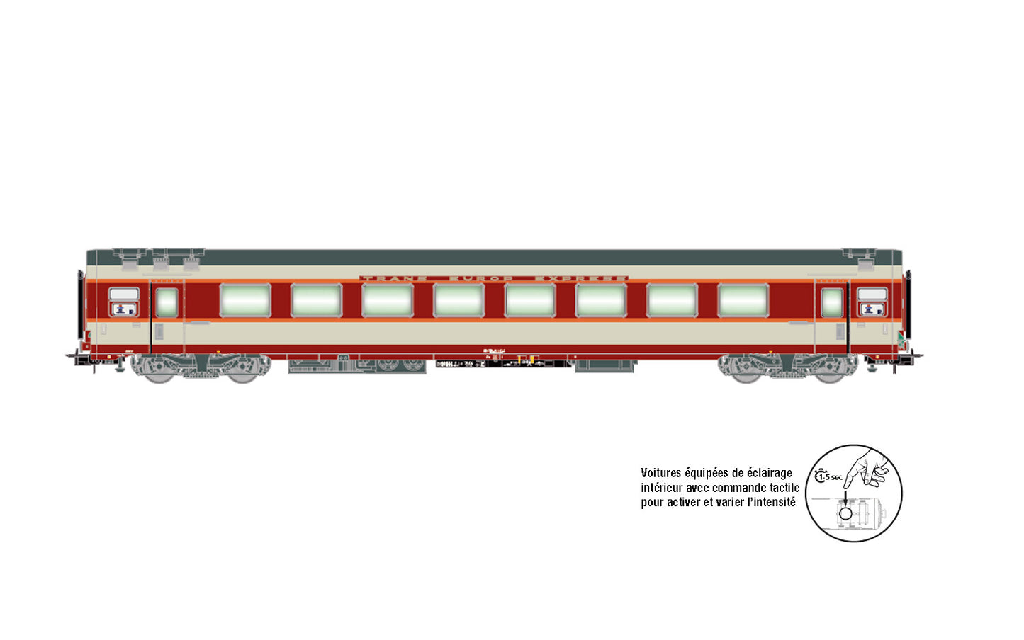 Jouef SNCF Gran Confort TEE Le Kleber A8u Coach IV HO Gauge HJ4193