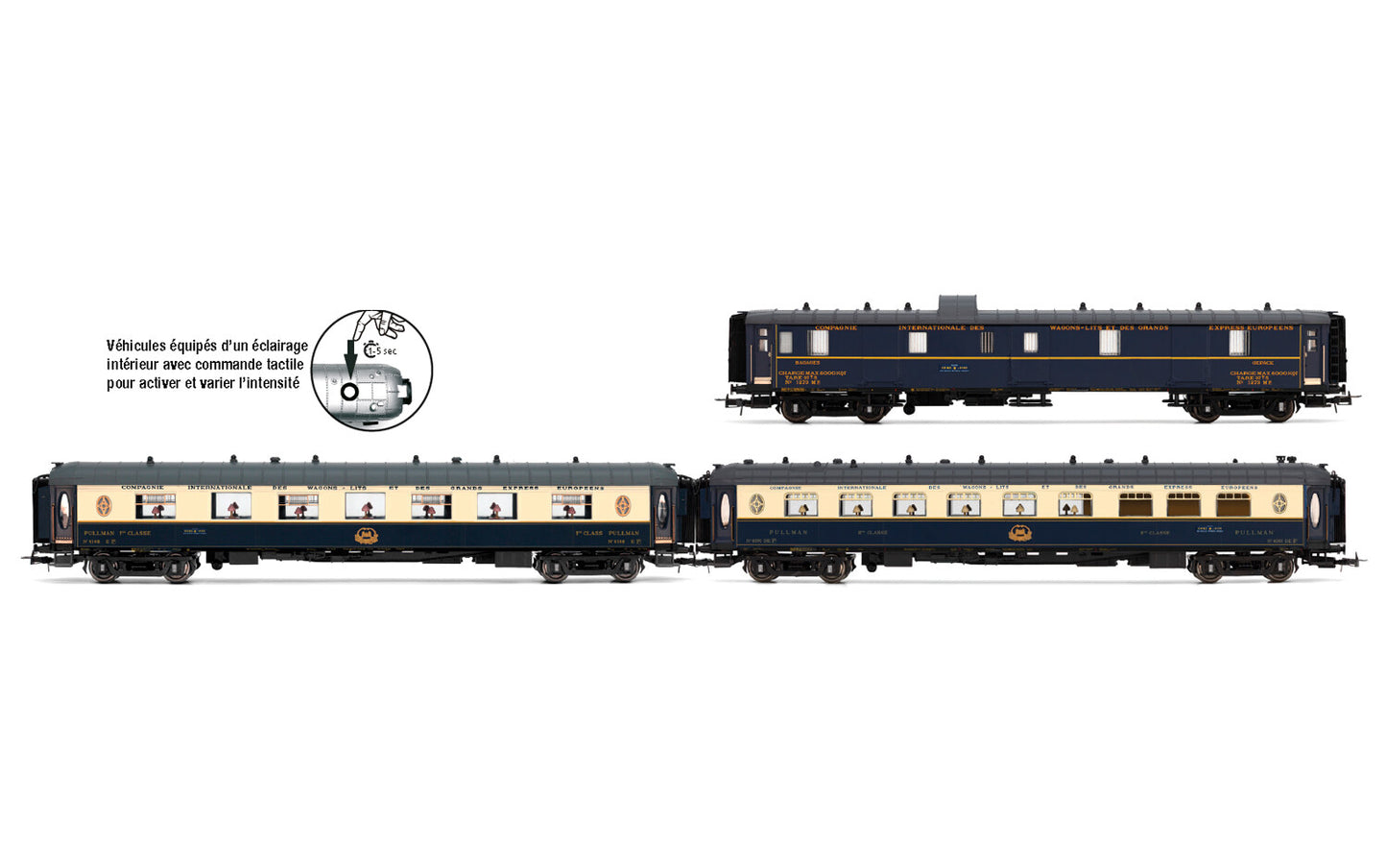 Jouef CIWL Etoile du Nord Coach Set (3) II HO Gauge HJ4198