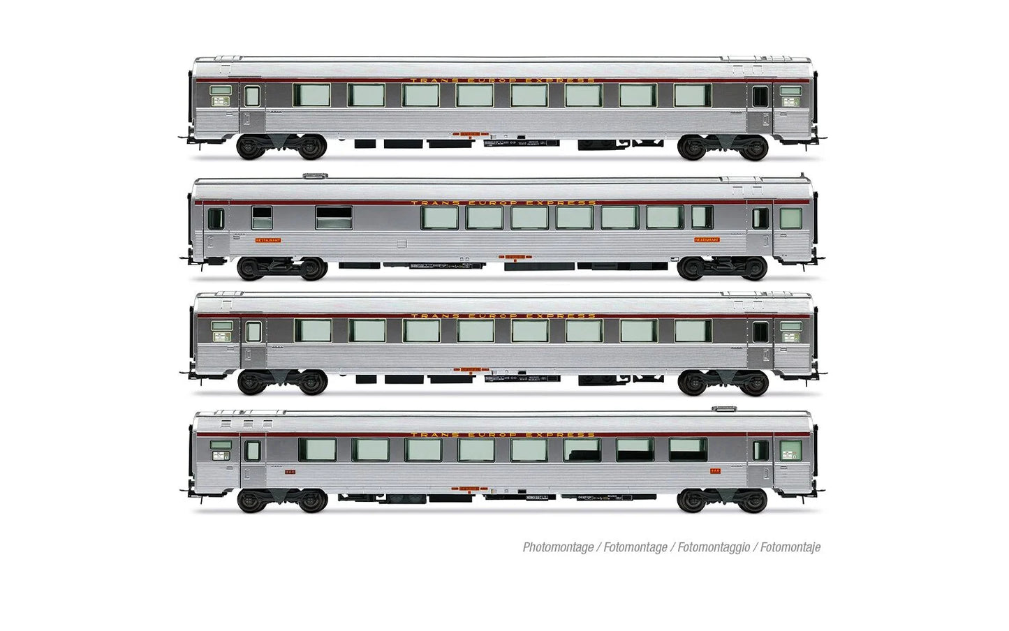 Jouef SNCF TEE Jules Verne Coach Set (4) IV HJ4205 HO Gauge