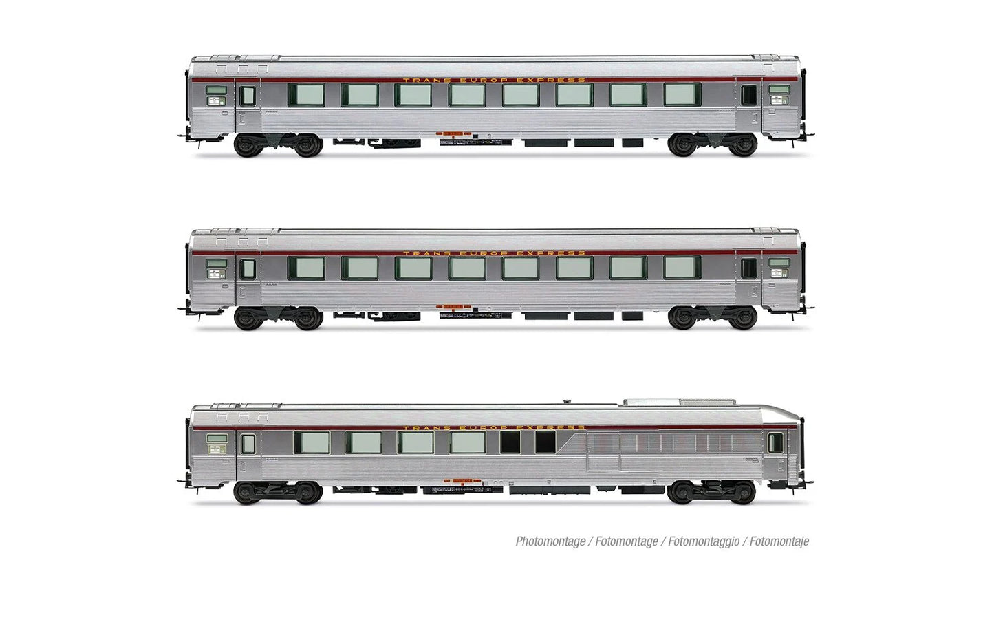 Jouef SNCF TEE Jules Verne Coach Set (3) IV HJ4206HM HO Gauge