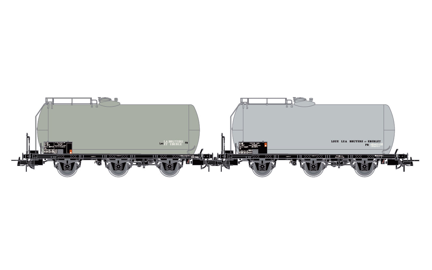 Jouef SNCF 3 Axle Tank Wagon EuropRail/Bruyere Eberlet Set(2) IV HJ6248 HO Gauge