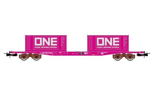 Jouef Touax S7B Container Wagon w/2x20' ONE Container Load V HJ6261 HO Gauge